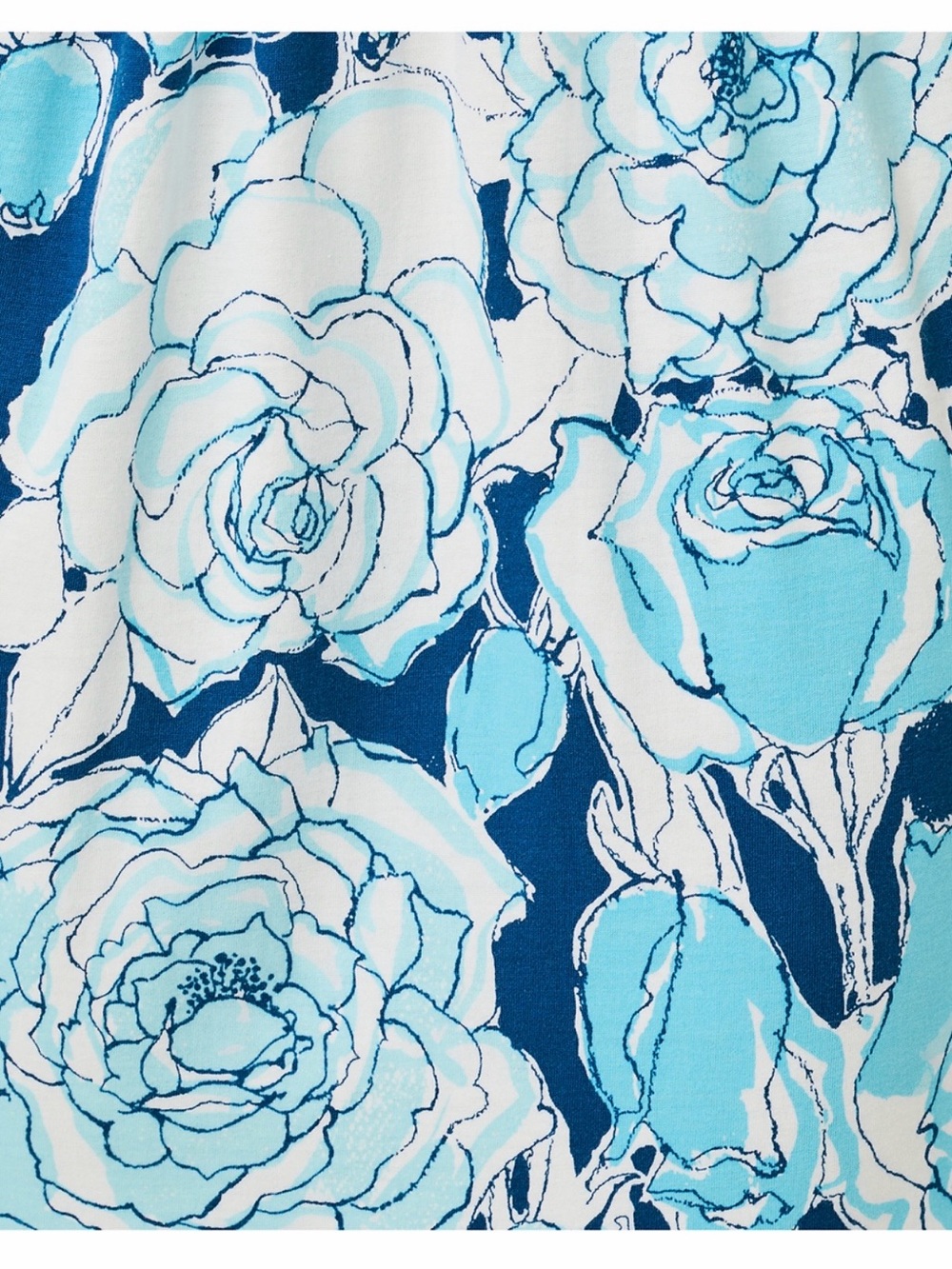 Lilly Pulitzer Blue Floral Ruffle V-Neck Maxi Dress - Picture 4 of 4